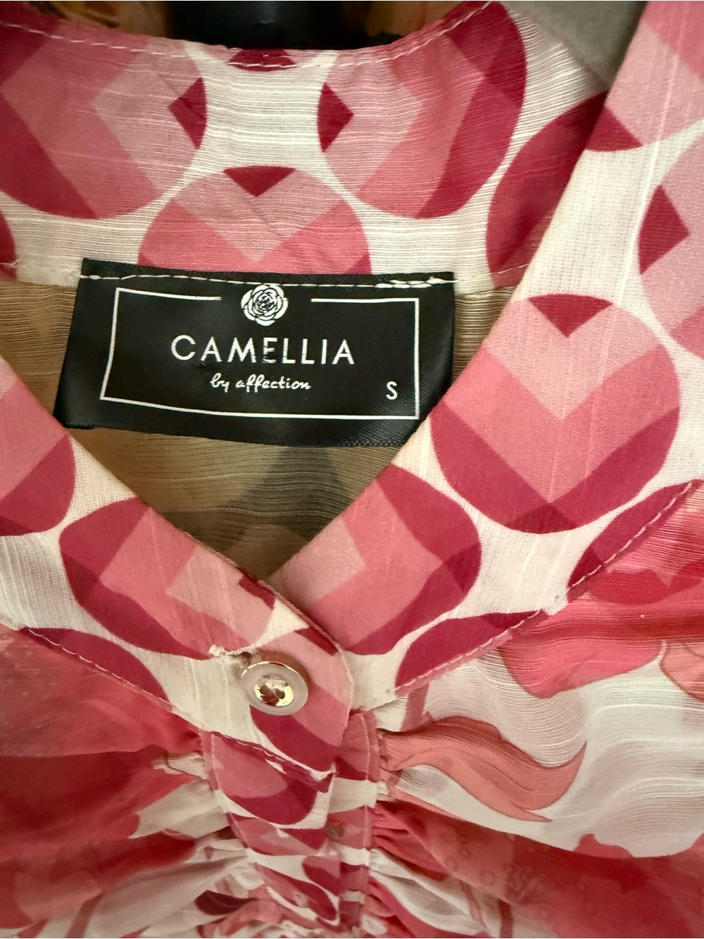 CAMELLIA by affection Floral Ruffle Mini Dress, Size Small. - Picture 13 of 15